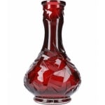 Кристална ваза за наргиле - CAESAR Floe drop red